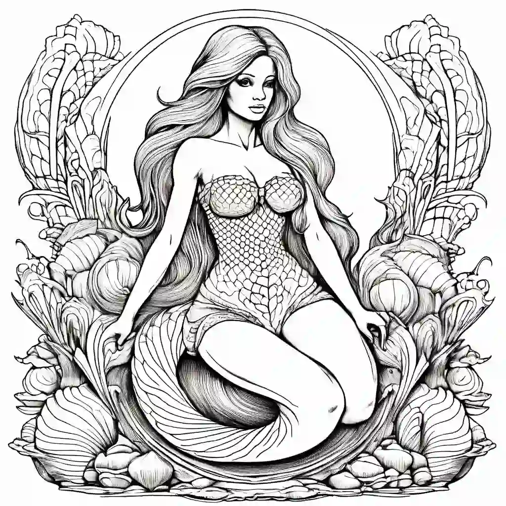Mermaids_Mermaid sitting on a Shell_4800_.webp